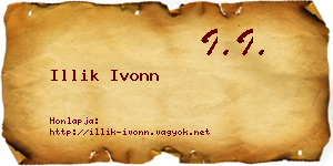 Illik Ivonn névjegykártya